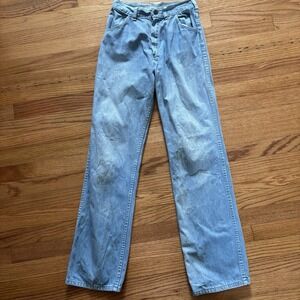Vintage Tour De France Wide Leg Jeans Womens 24 Blue 70s 100% Cotton Retro‎ Chic